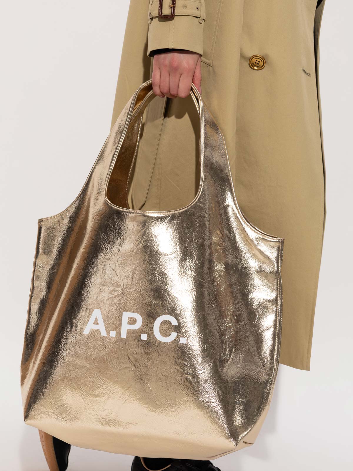 A.P.C. Ninon Shopper Bag - Synthetic - Gold